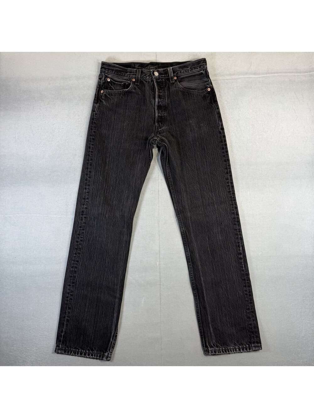 Vintage 90s Levis 501 Jeans Mens 32x32 Black Washed Classic Original Made In USA